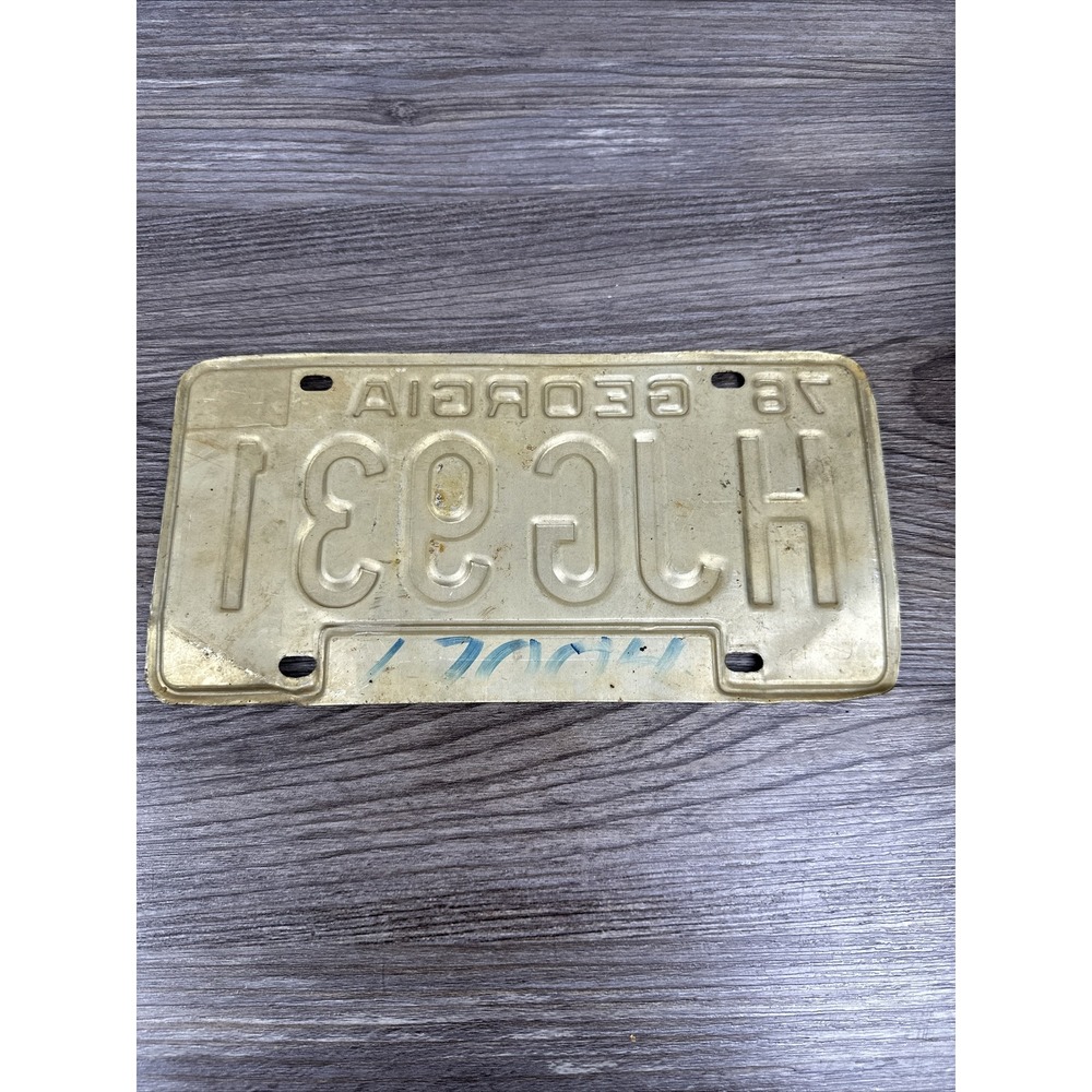 1976‎ Georgia license plate HJG 931 Gwinnett County - Picture 2 of 2